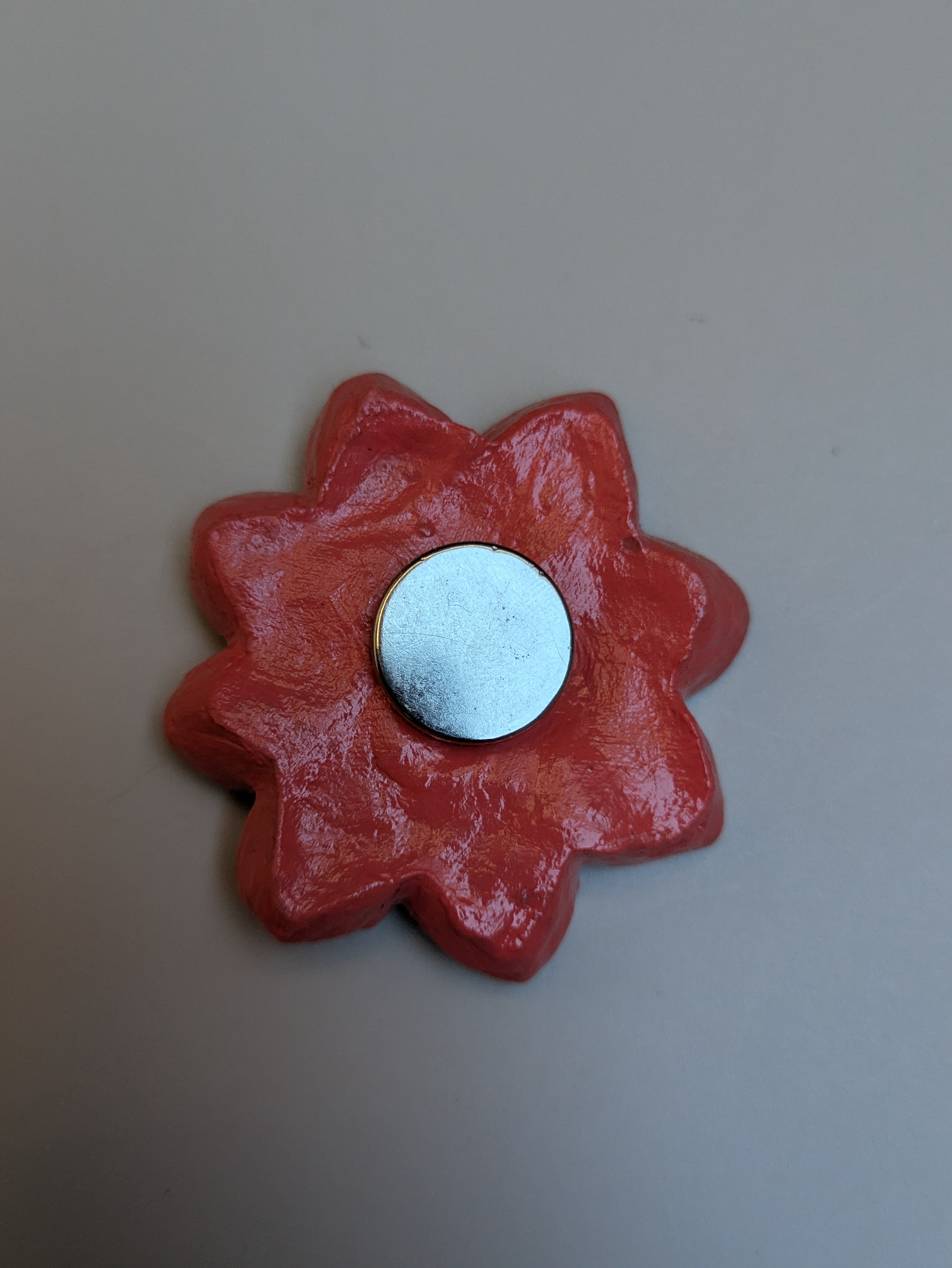 Aimant fleur rose