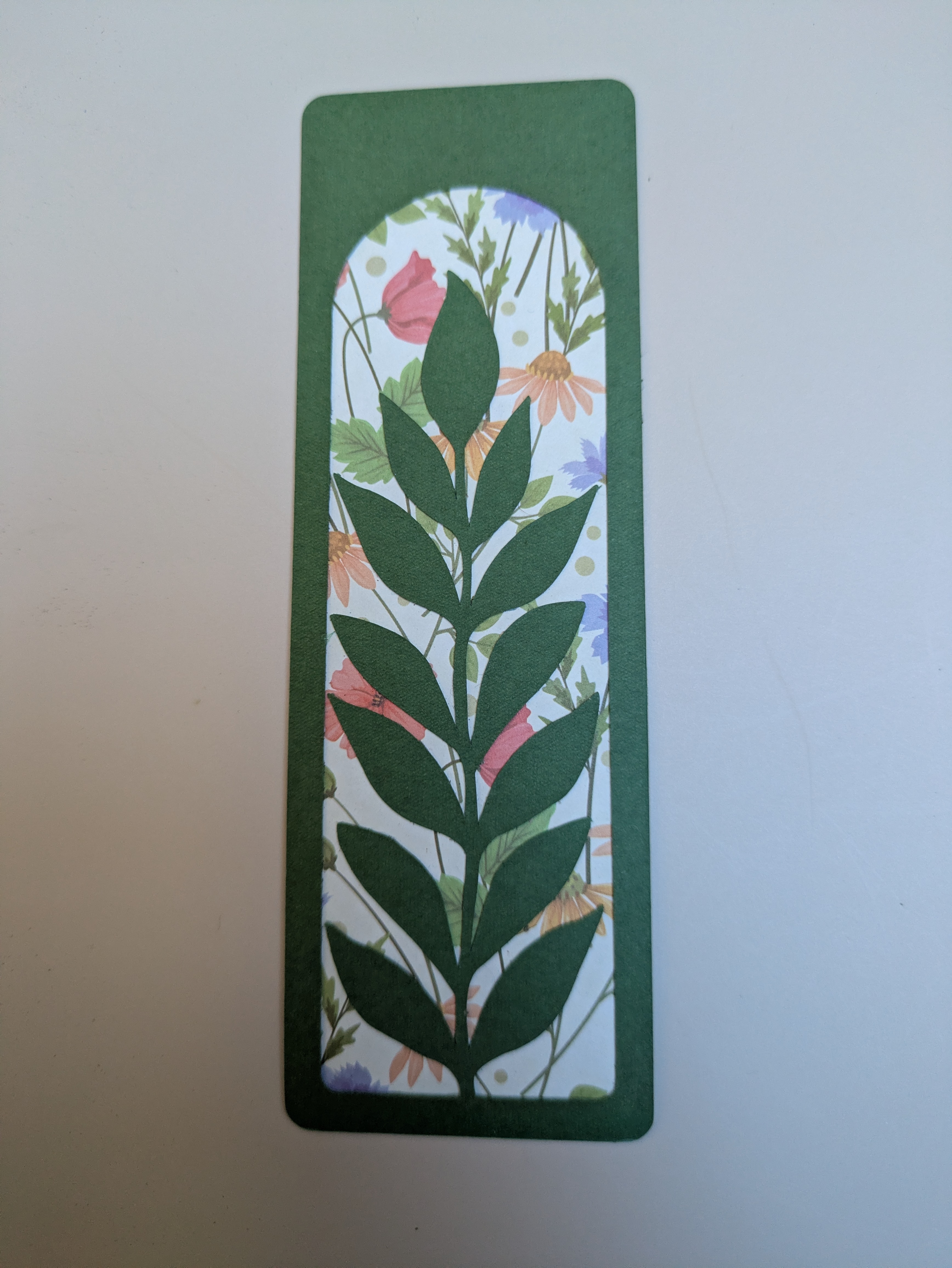 Marque page feuille et fleur