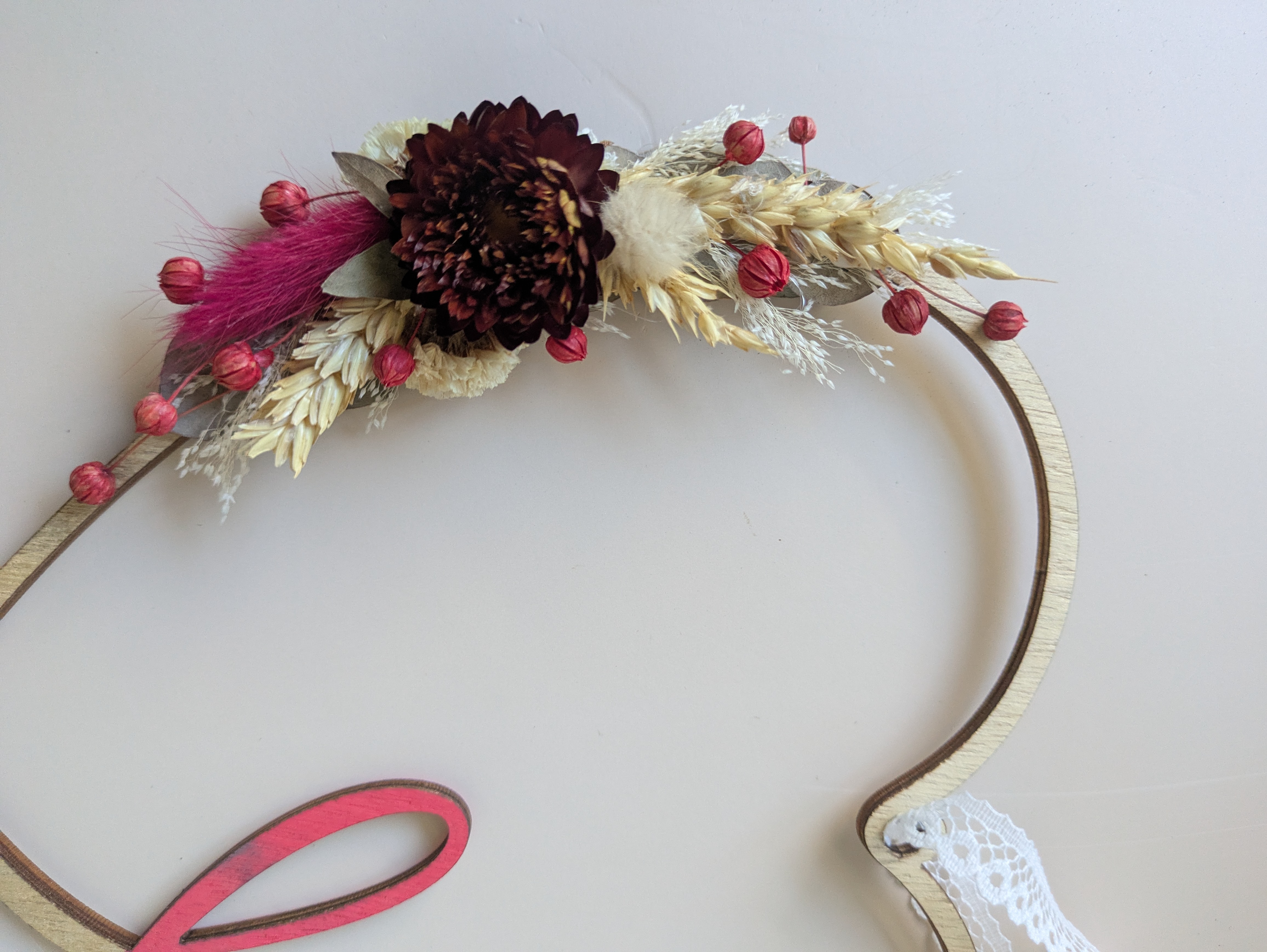 Cœur à suspendre fleurs séchées