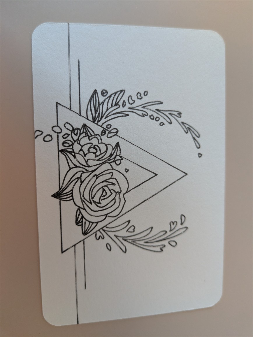 Carte Rose Géométrique